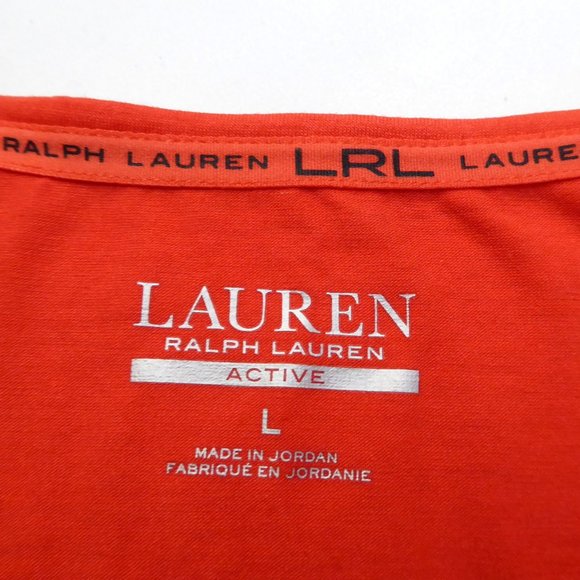 RALPH LAUREN ACTIVE BRAND WOMENS RED BLACK SIDE STRIPE KNIT LONG SLEEVE - LARGE - Picture 5 of 9